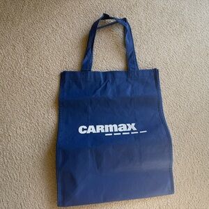 Car Max Blue White Logo Reusable Tote Bag 15.5” X 12” X 6” Carmax Handles New